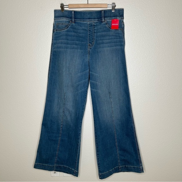NWT Spanx Seamed Front Wide Leg Jean in Vintage Indigo 1X - Picture 2 of 16